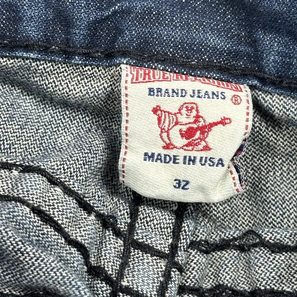 トゥルーレリジョンUSAストレートストレートデニムパンツ (32 インチ)